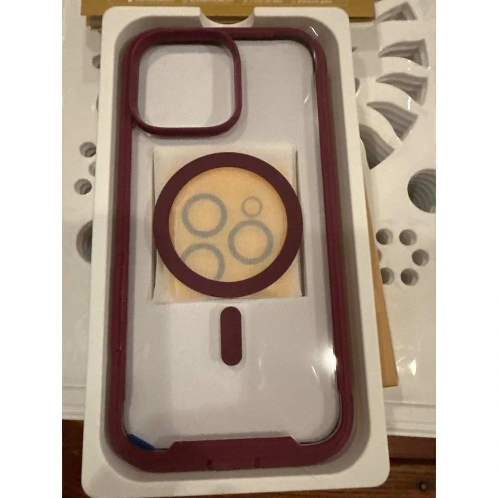 Miracase Magnetic Case iPhone 16 Pro Max Wine Red Screen Protector X004CI6MIB
